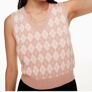 Aritzia Sunday Best Argyle Sweater Vest